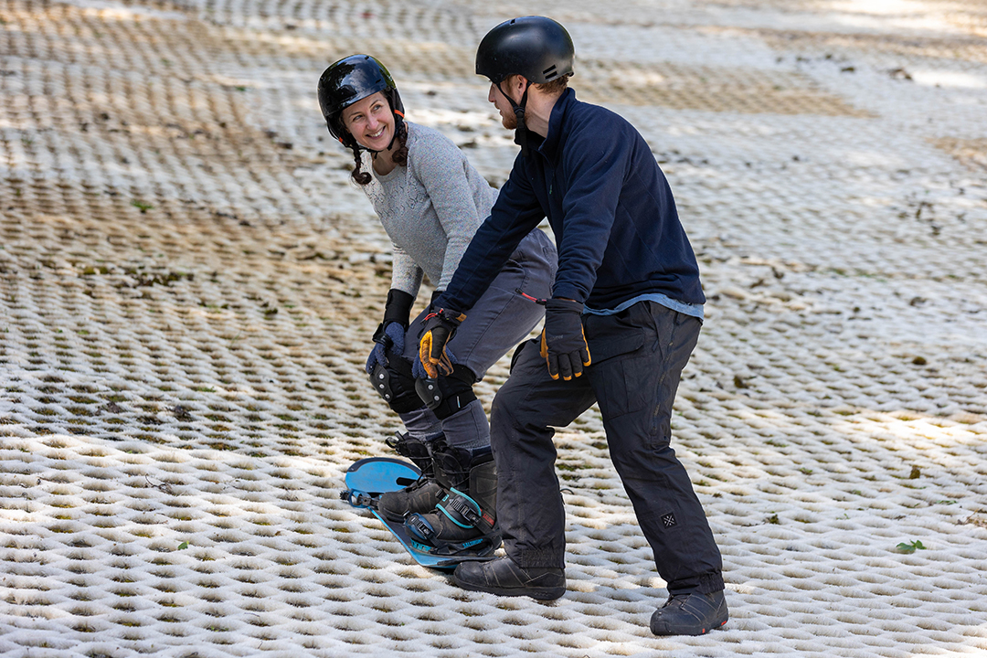 Skiing lesson at the Mendip Activity Centre, Weston-super-Mare